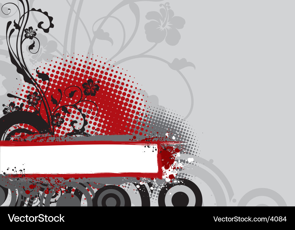 Botanical Banner with Copy Space Vector Image