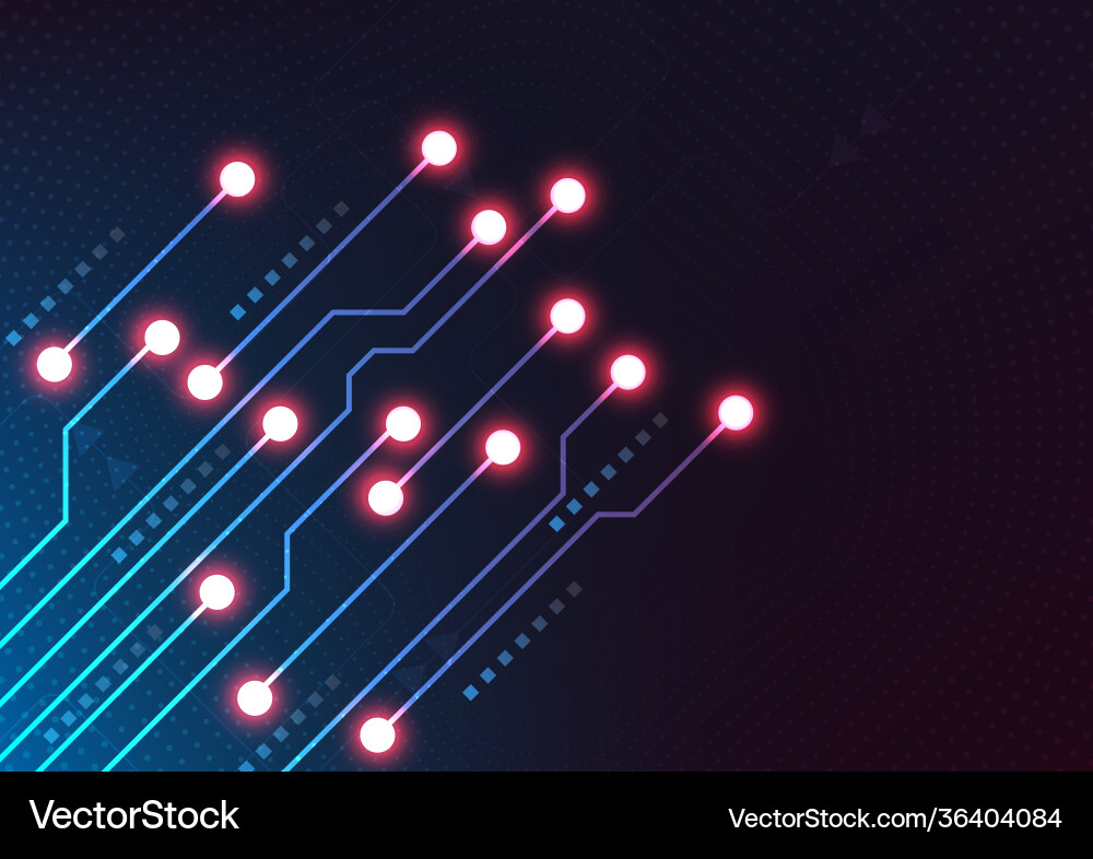 Circuit technology background with hi-tech vector image