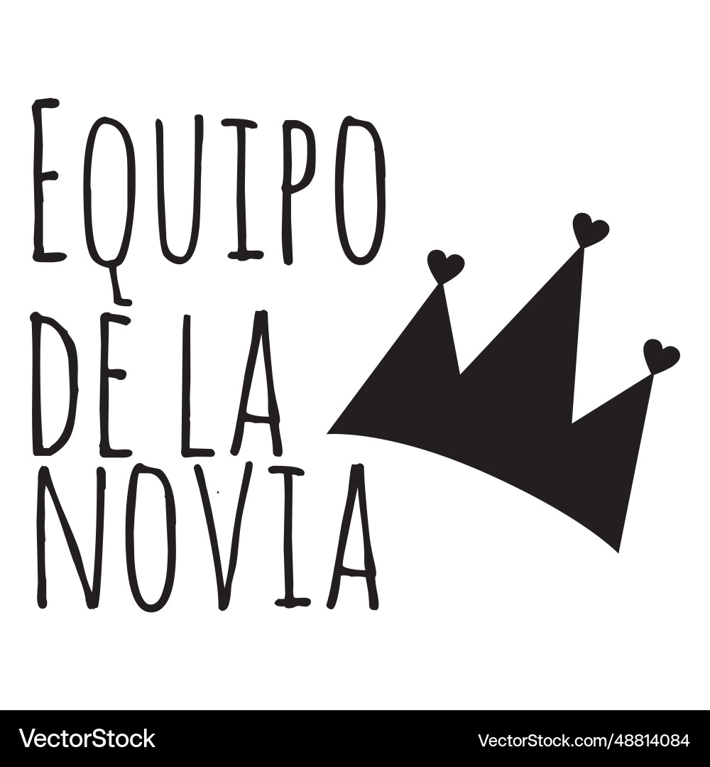 Equipo de la novia Equipo de la novia vector image