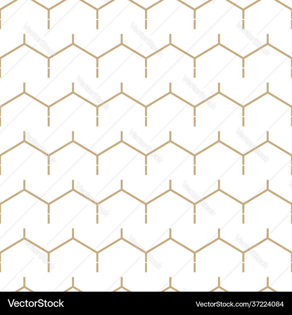 Golden Zigzag Pattern - Seamless Texture Vector Image