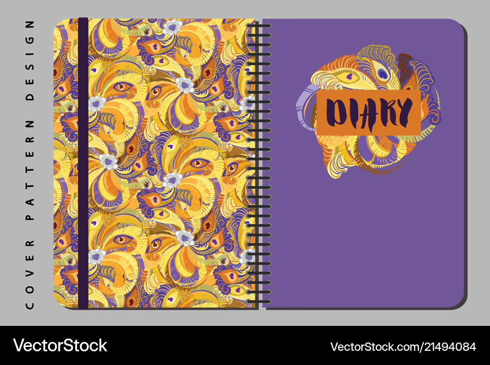 Notebook and diary cover design for print Notebook and diary cover design for print vector image