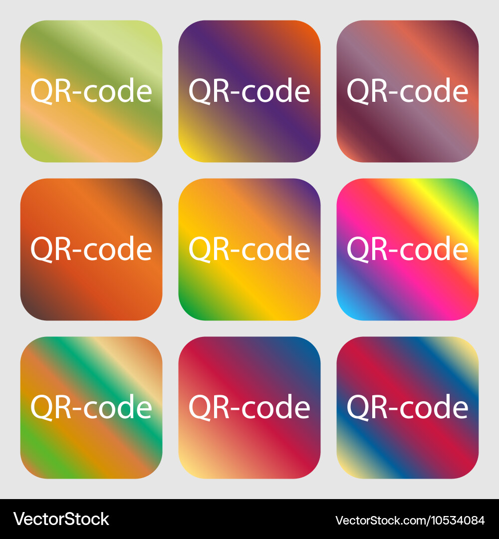 Qr-Code-Zeichen-Symbol-Scan-Code-Symbol neun Tasten vektorbild