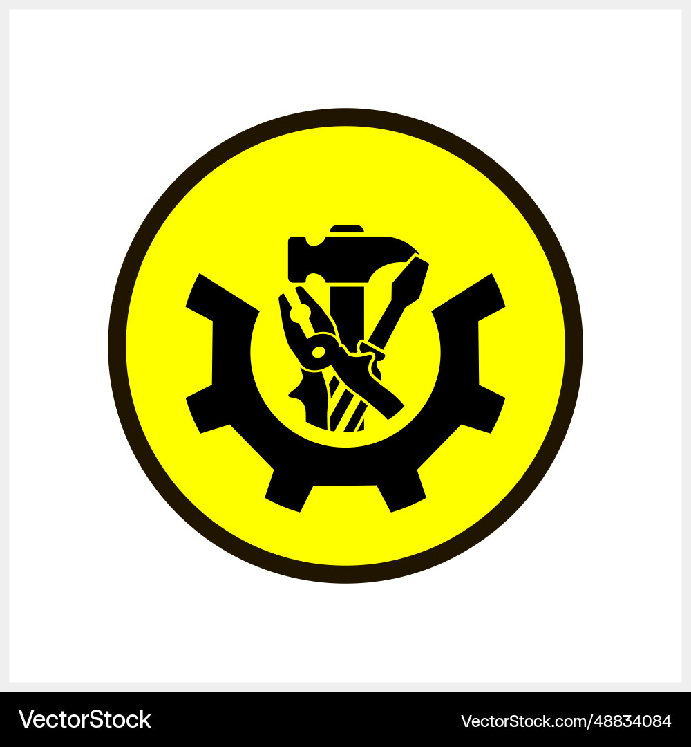 Schraubendreher Zangen Icon Hammergetriebe Werkzeug Schraubendreher Zangen Icon Hammergetriebe Werkzeug vektorbild