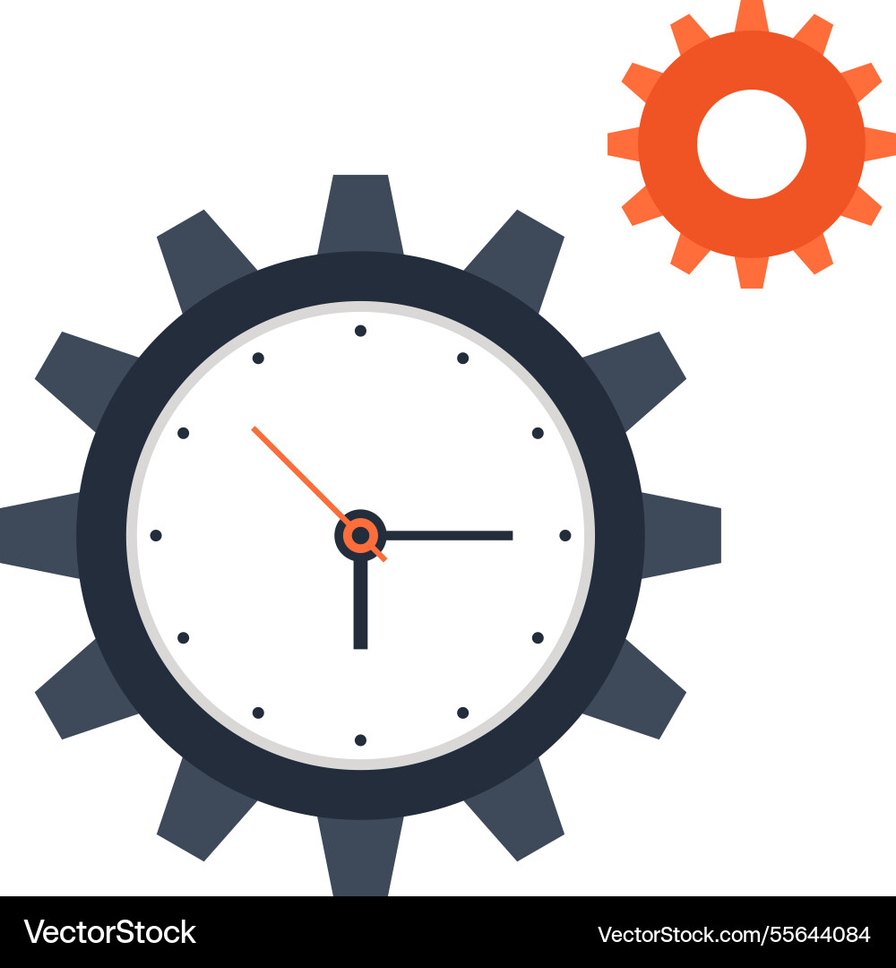 Time management flat web icon concept Royalty Free Vector