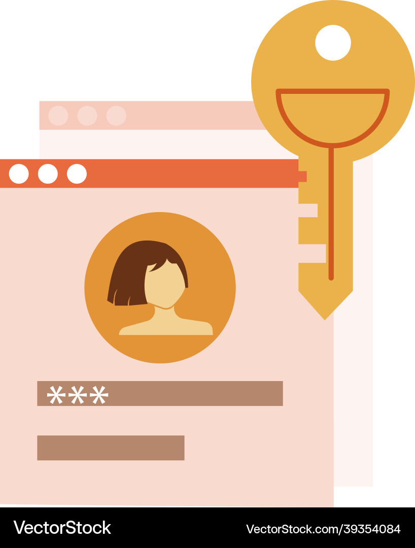 Website password login icon access secure vector image