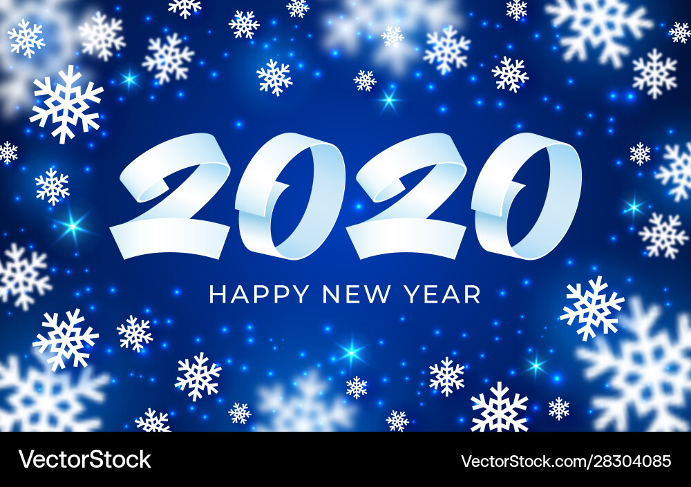 2020 New Year Background with Numerals vector image