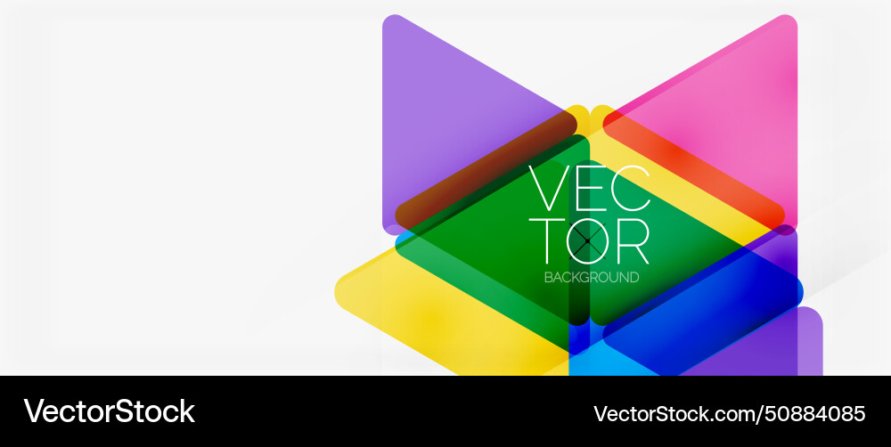 Abstract background color transparent triangles Vector Image