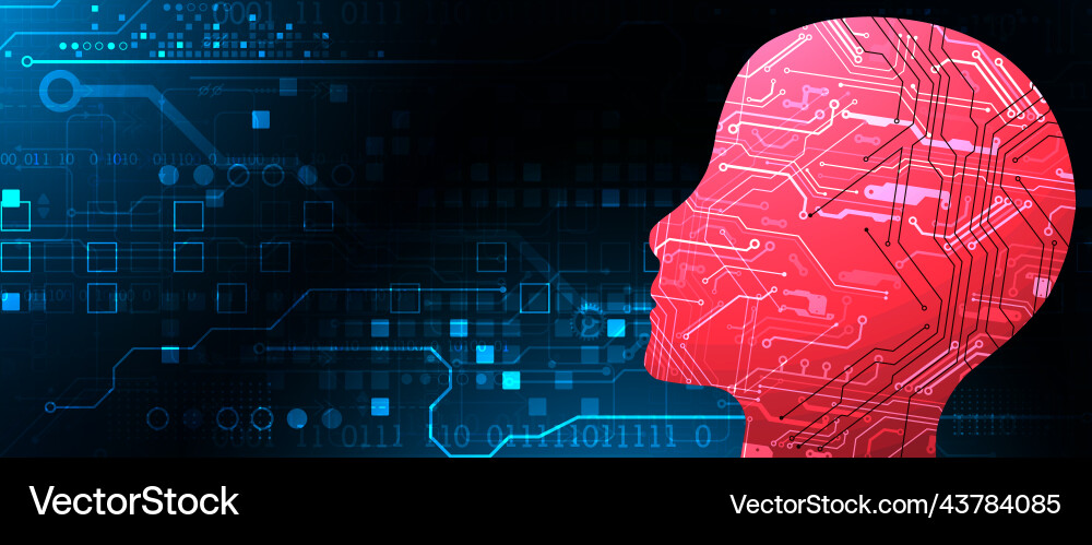 Abstract background on the theme of artificial Vector Image