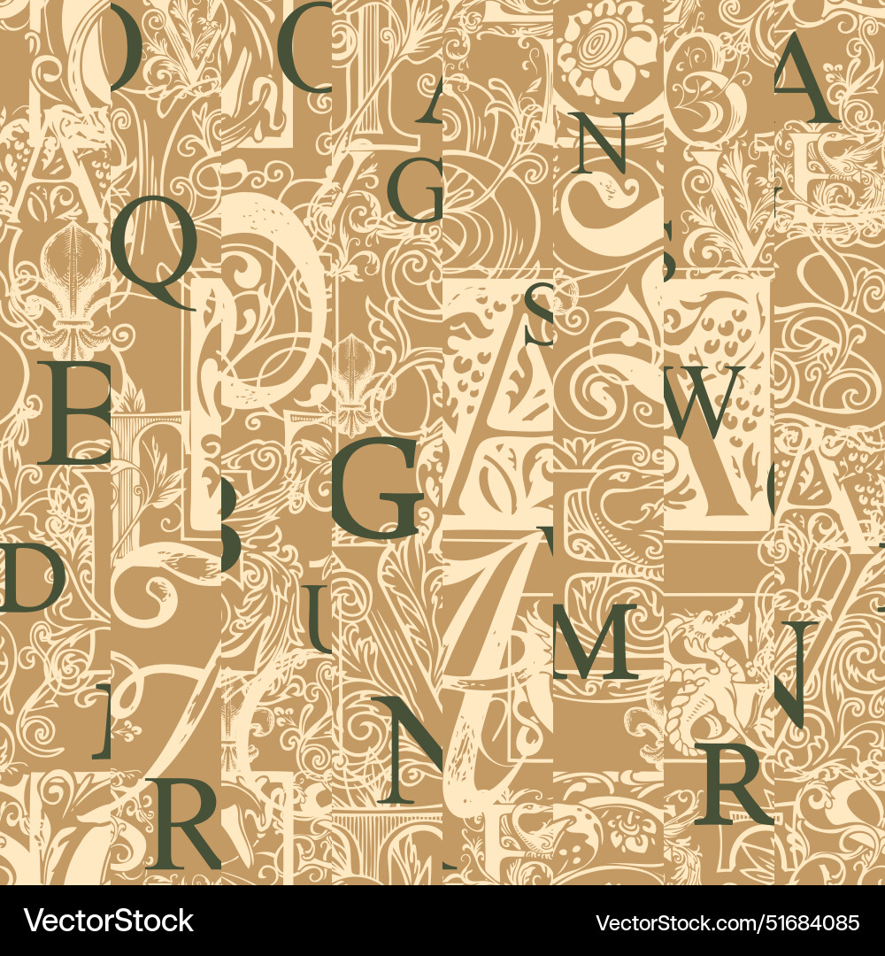 Abstract seamless background pattern with letters Abstract seamless background pattern with letters vector image