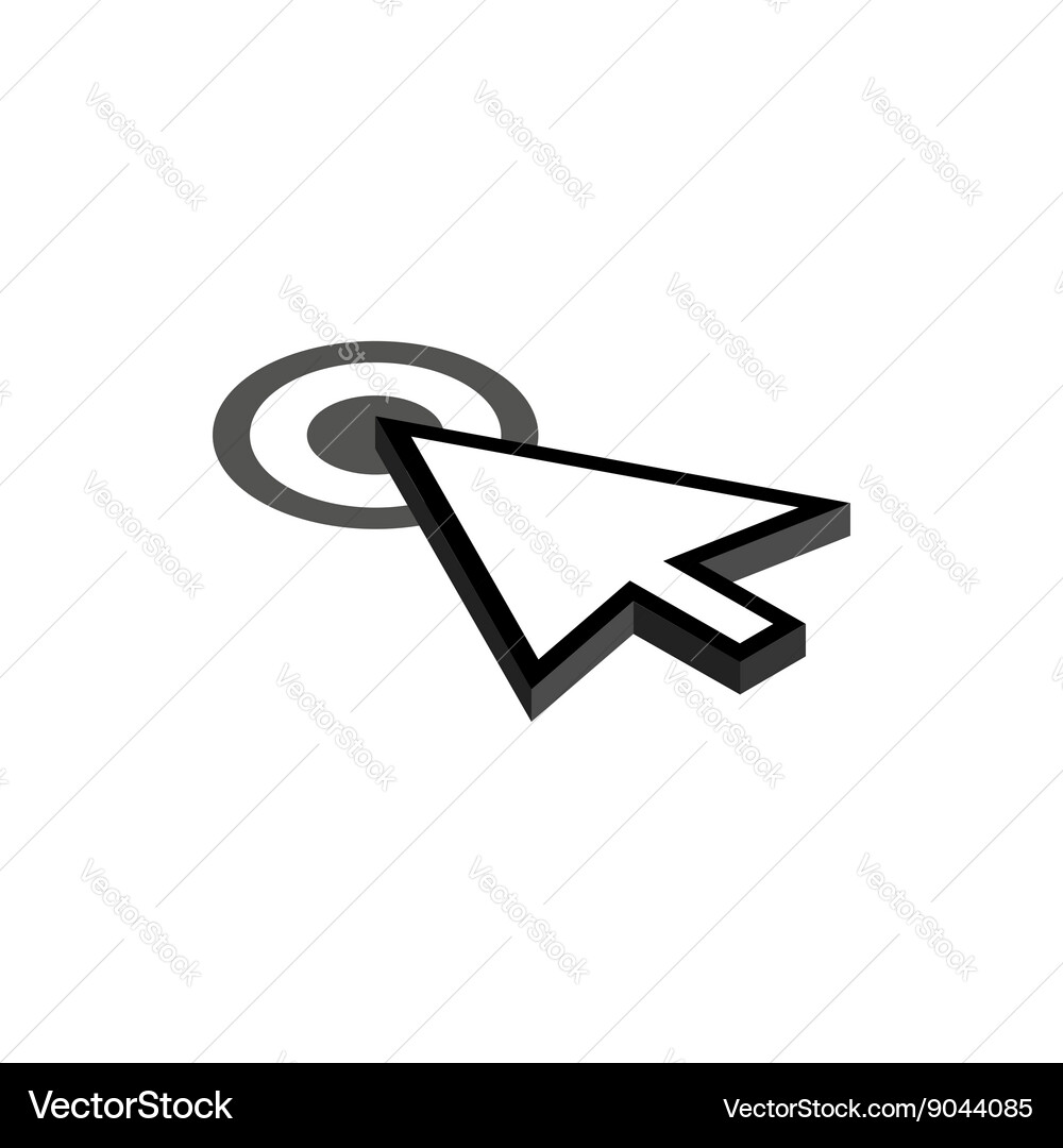 Allocation of workspace with cursor icon vector image