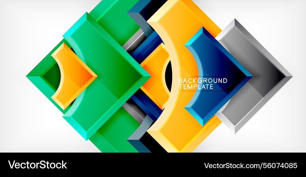 Arrow with round elements color geometric shapes Arrow with round elements color geometric shapes vector image