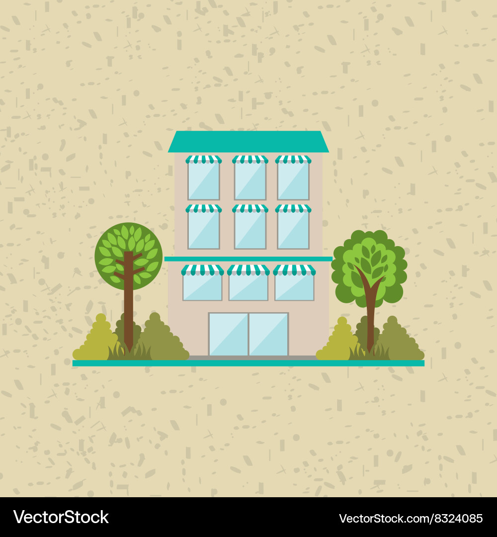Building front design vector image