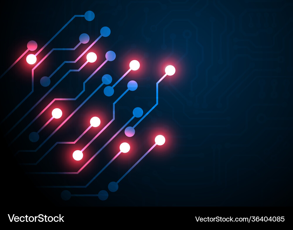 Circuit technology background with hi-tech Vector Image