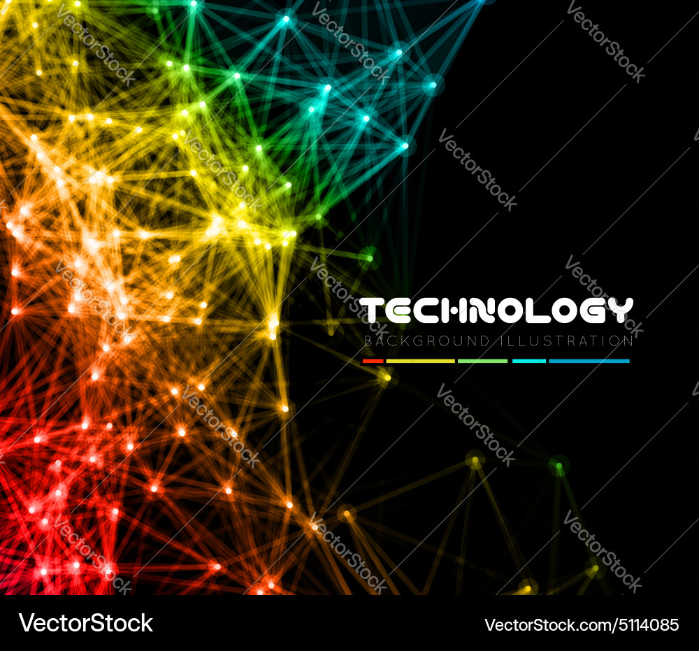 Colorful Network Data Connection vector image