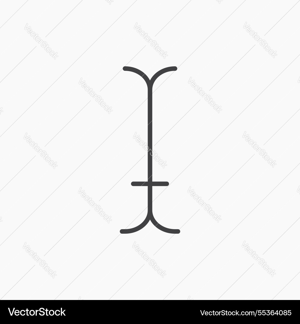 Cursor text icon isolated in black line Cursor text icon isolated in black line vector image