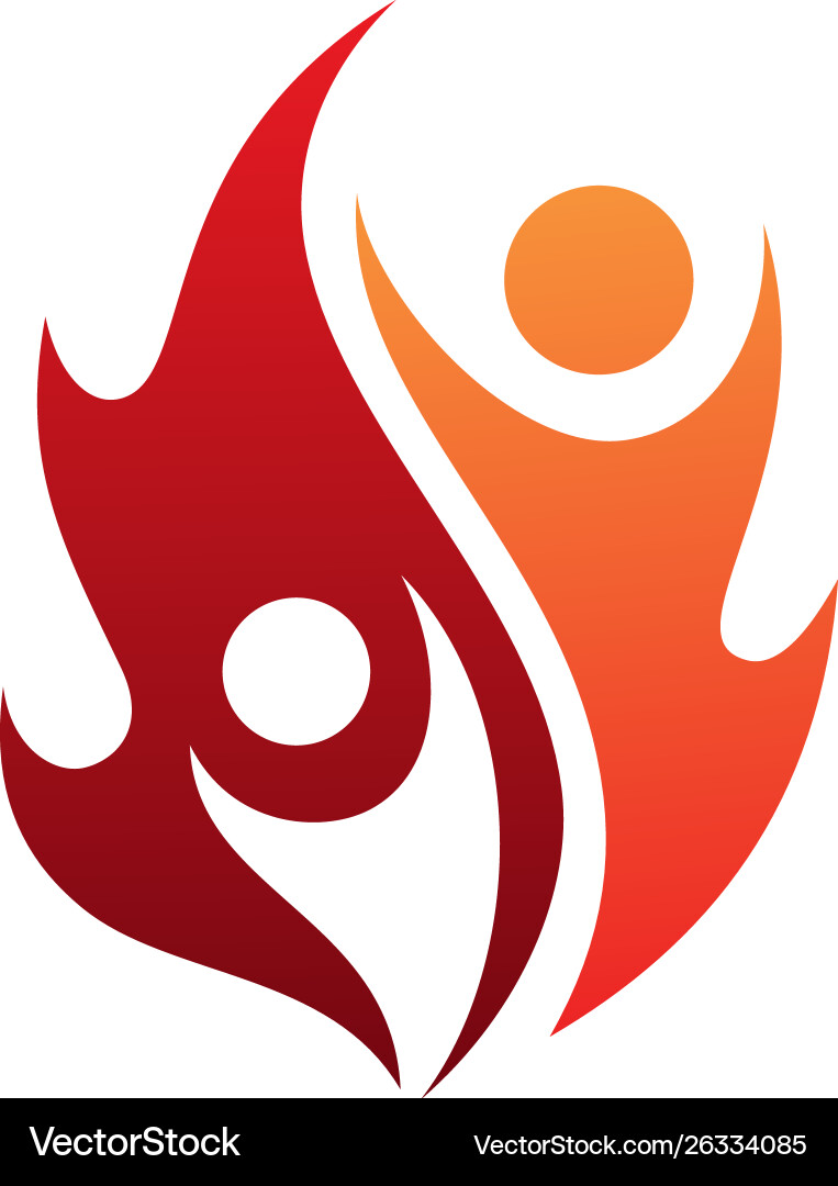 Flame & Life Icon Vector Image