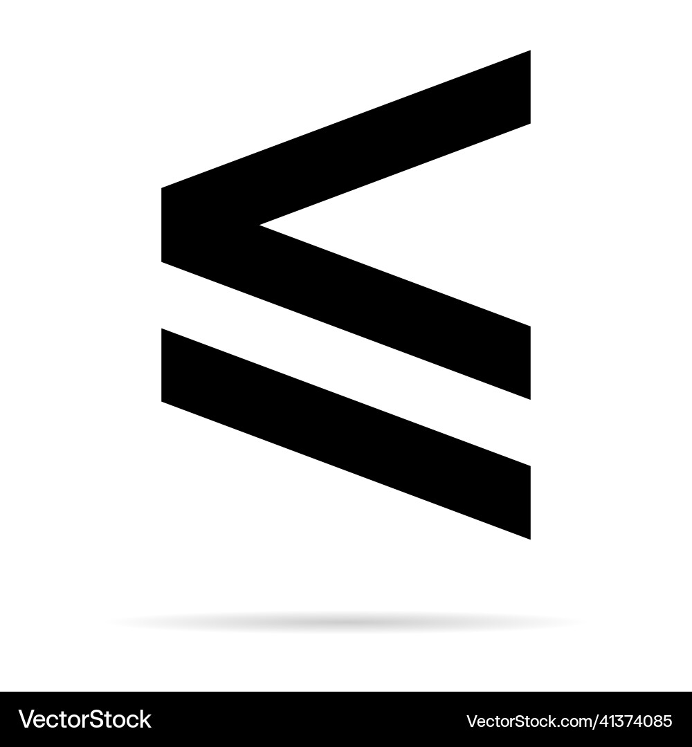 Less than or equal to mathematics symbol Less than or equal to mathematics symbol vector image
