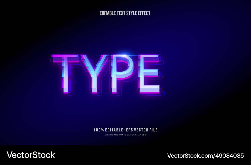Modern editable text style effect gradient color Modern editable text style effect gradient color vector image