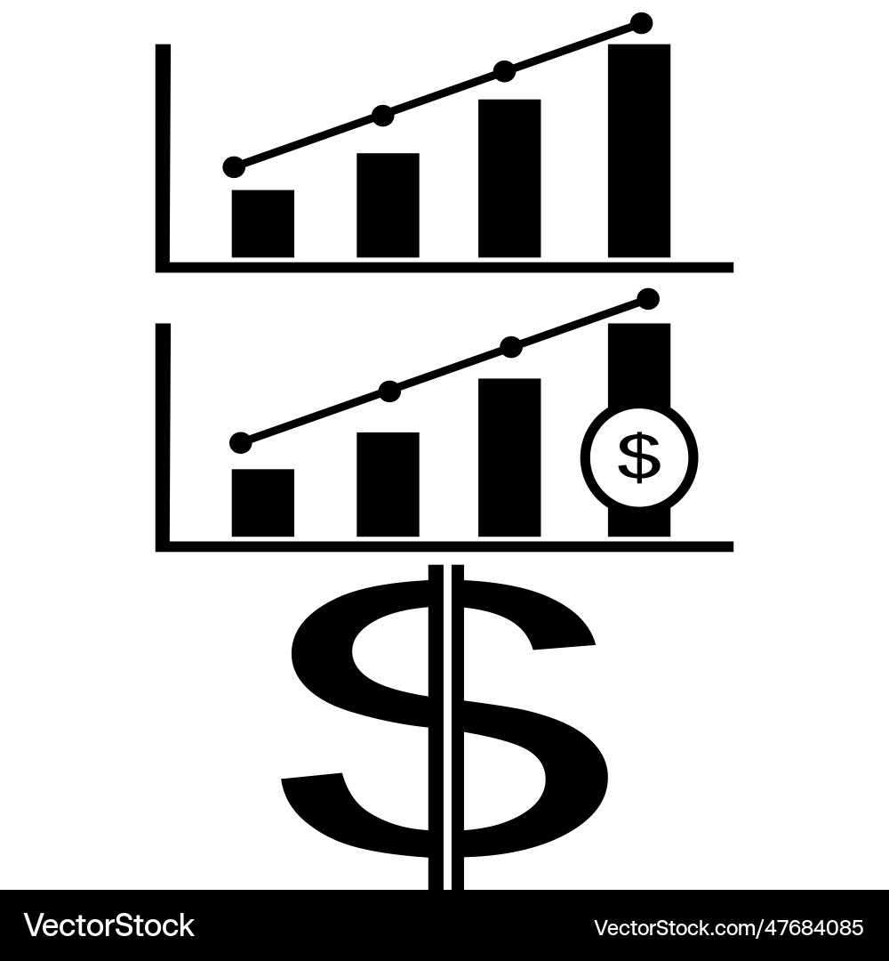 Set of graph icon Vector Image