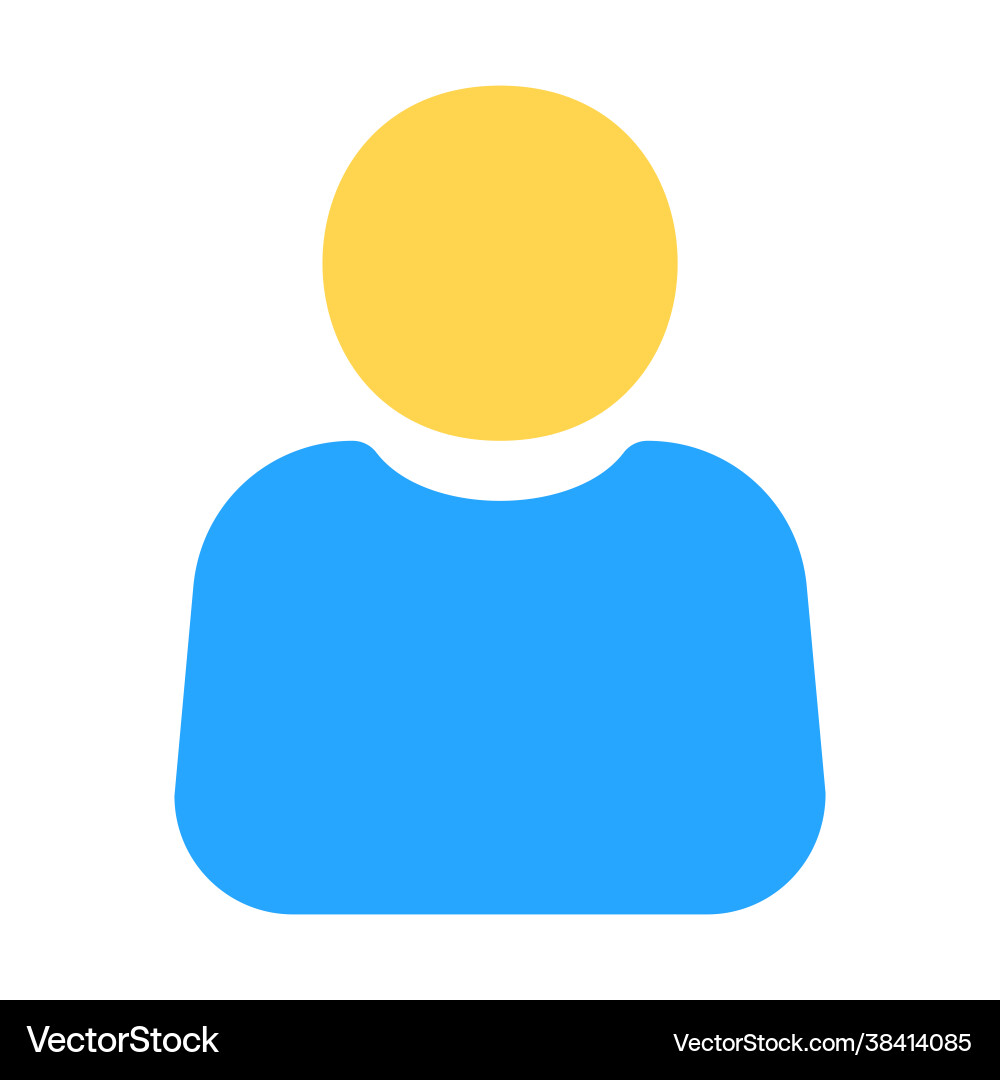 User icon in flat style for any projects User icon in flat style for any projects vector image