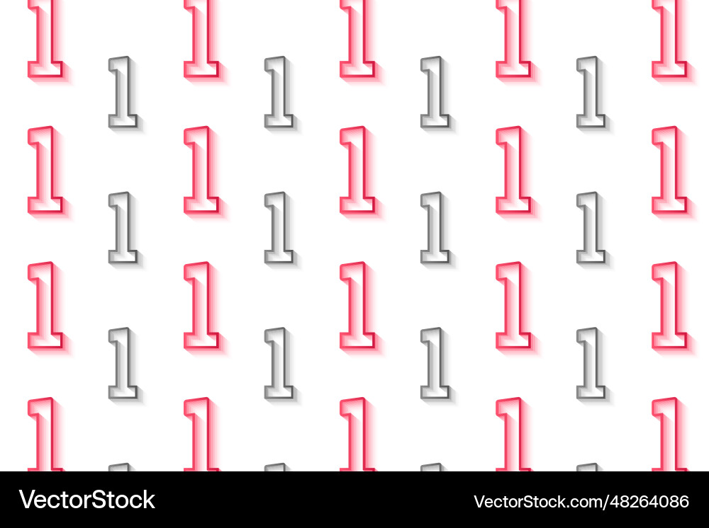 Abstract number 1 pattern background Vector Image