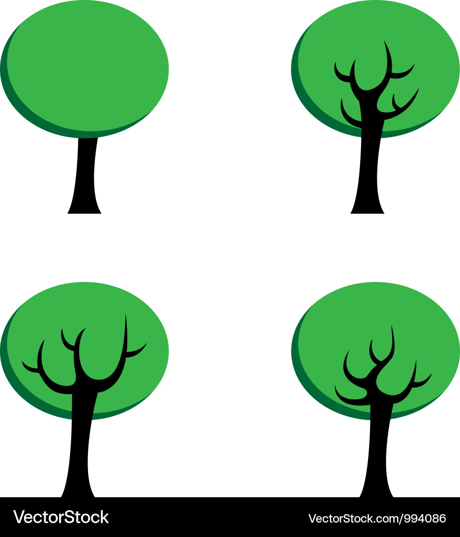 Abstract trees Vector Image
