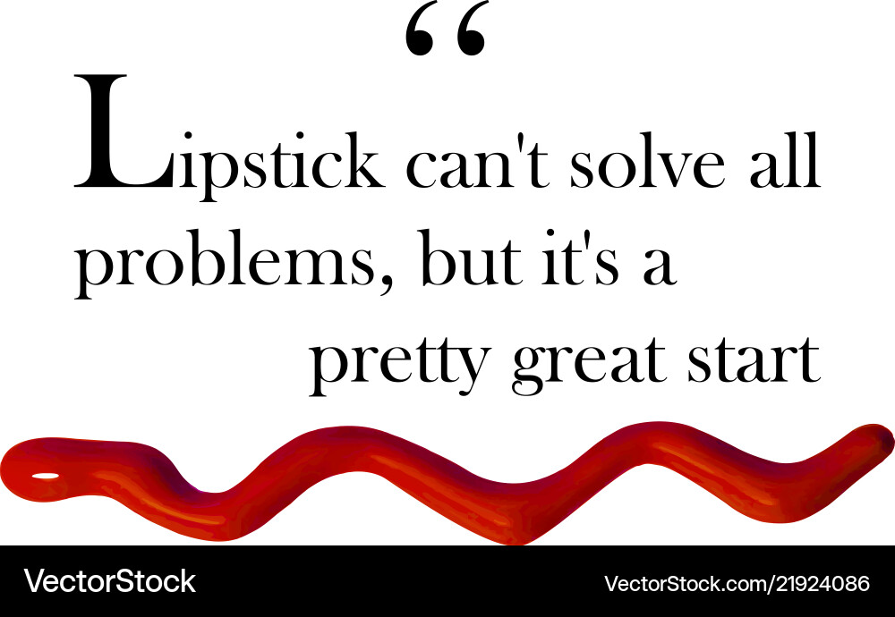 Beauty Poster mit Zitat Lippenstift - can Beauty Poster mit Zitat Lippenstift - can vektorbild
