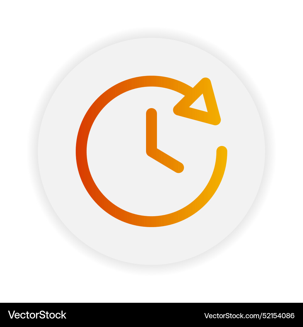 Delivery time outline icon with gradient color Vector Image