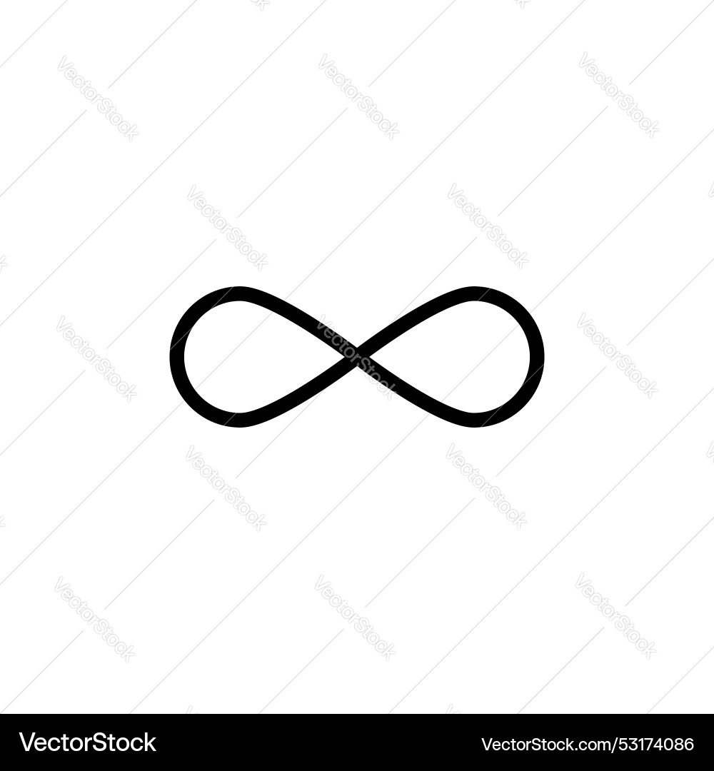 Infinity icon set forever infinite loop symbol Infinity icon set forever infinite loop symbol vector image
