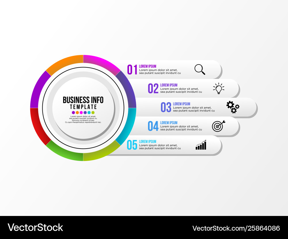 Infographic design template with options steps Infographic design template with options steps vector image