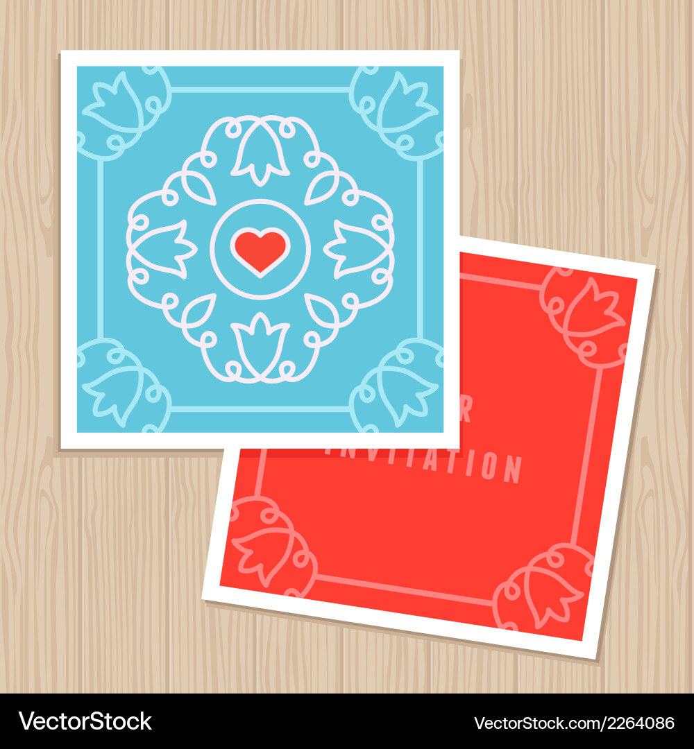 Invitation template in vintage style Royalty Free Vector