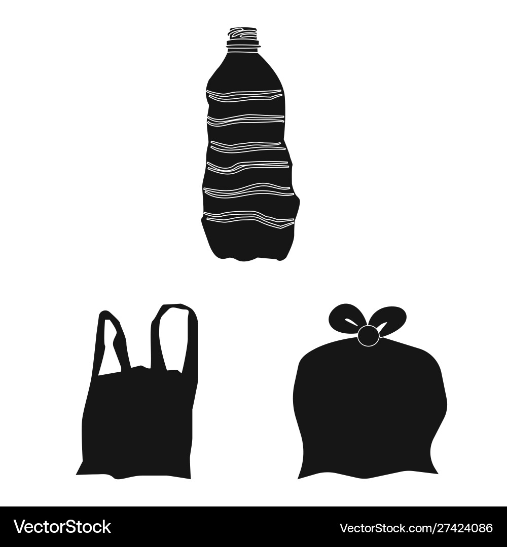 Isolated object refuse and junk symbol set vector image