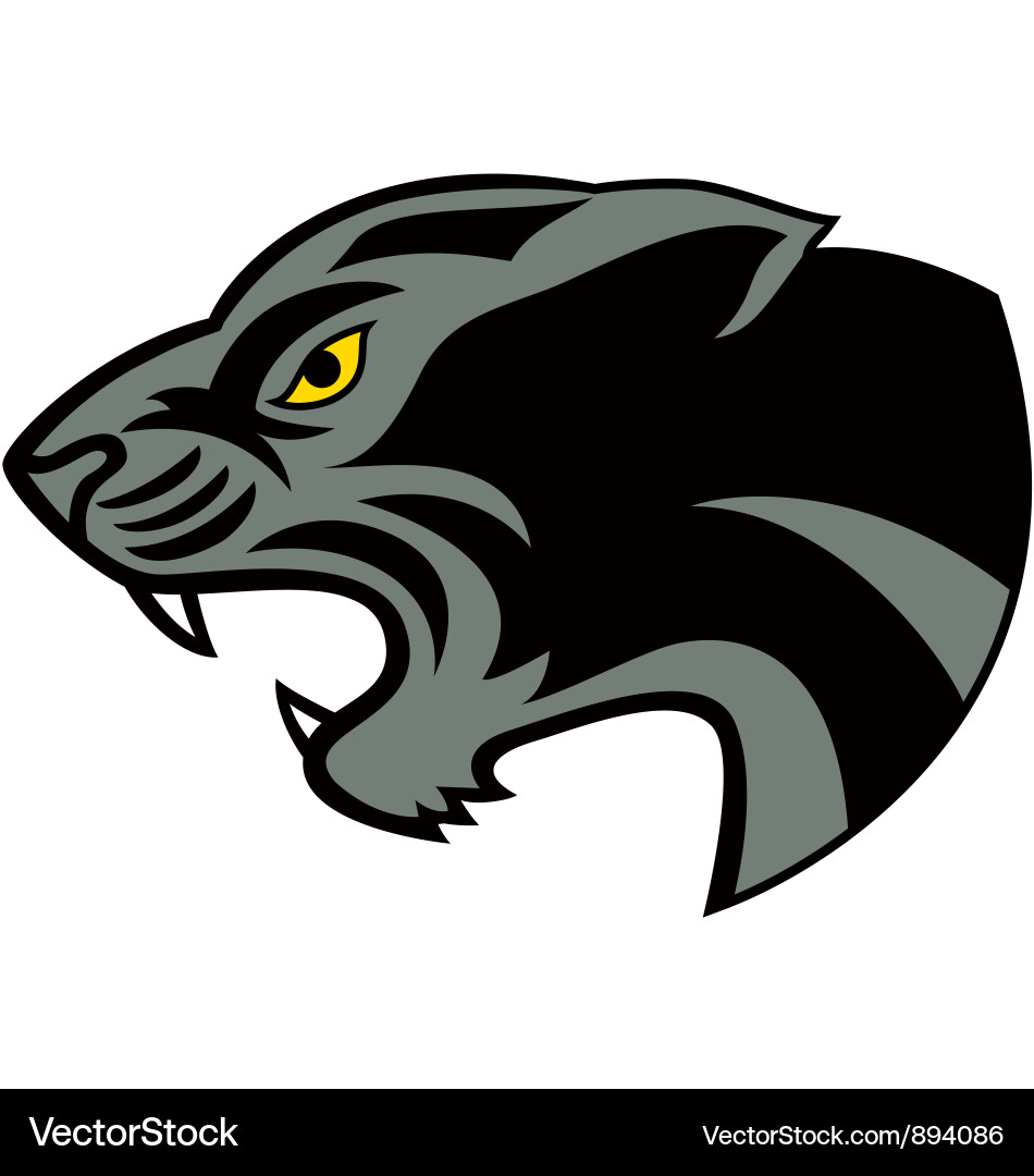 Jaguar Kopf Emblem Vektorbild