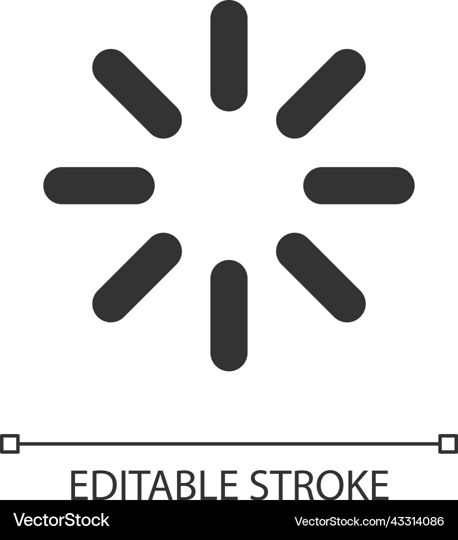 Loading indicator pixel perfect linear ui icon Loading indicator pixel perfect linear ui icon vector image