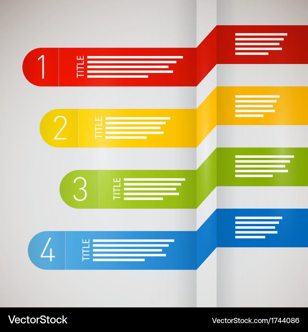Progress steps for tutorial infographics vector image