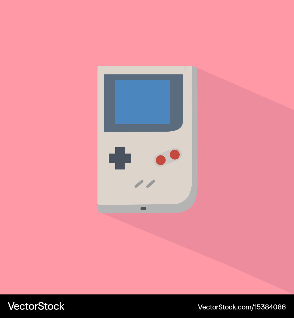 Retro game player with pastel background Vector Image