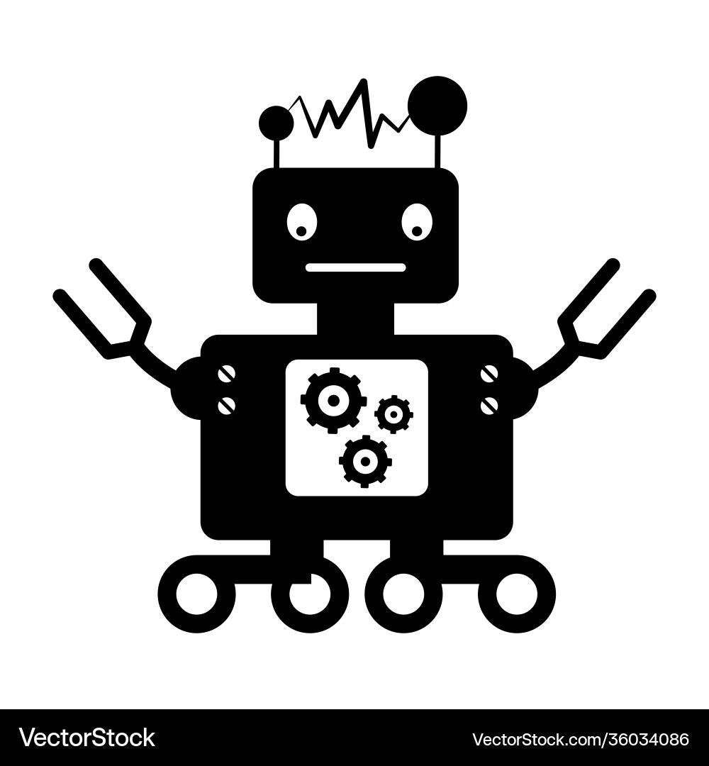 Robotic turing vector image
