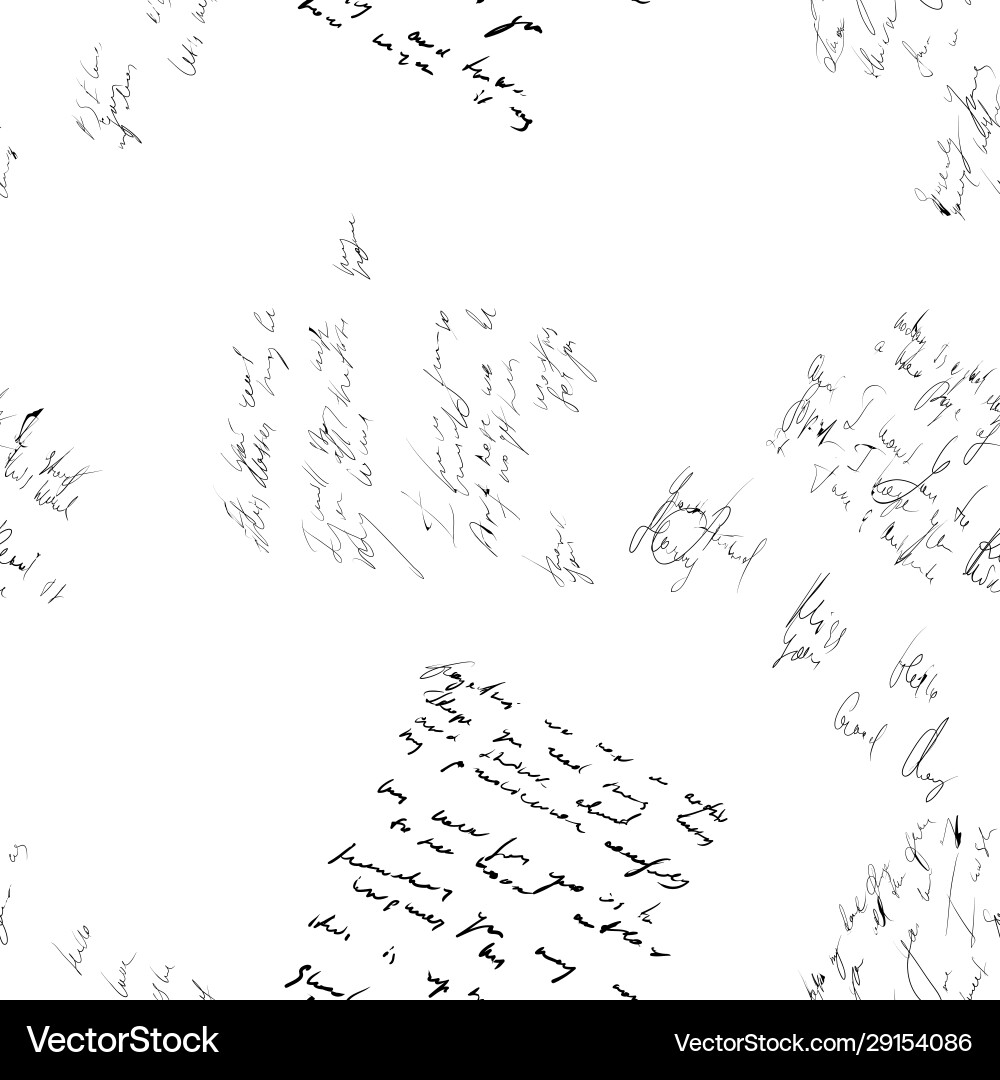 Seamless abstract text pattern handwritten font Seamless abstract text pattern handwritten font vector image