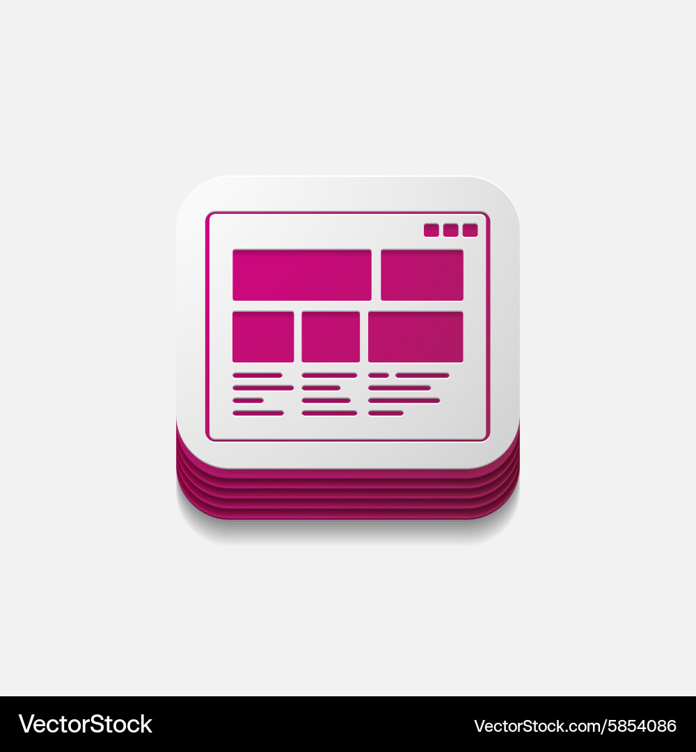 Square button interface Vector Image