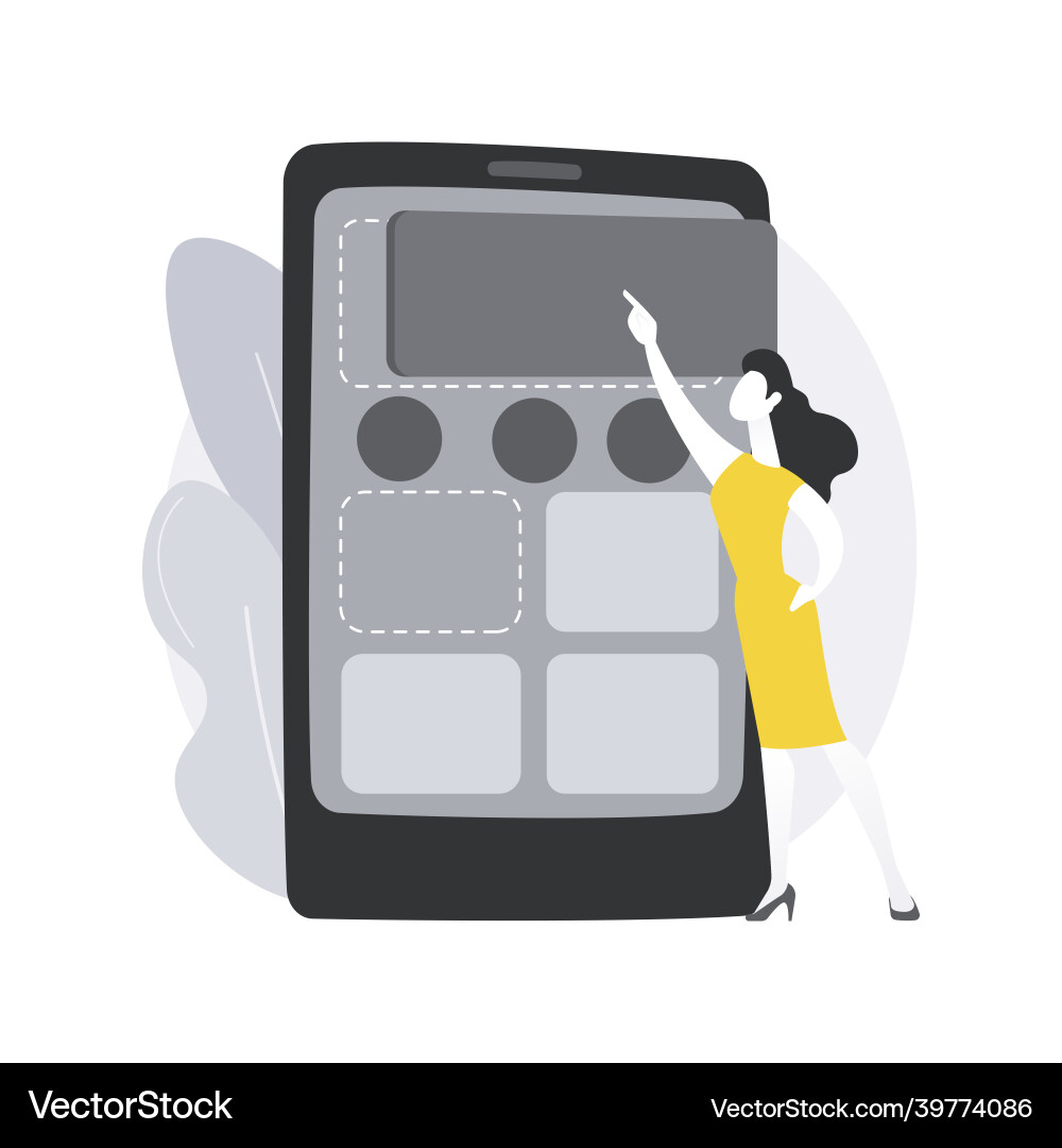 Web application design abstract concept Web application design abstract concept vector image