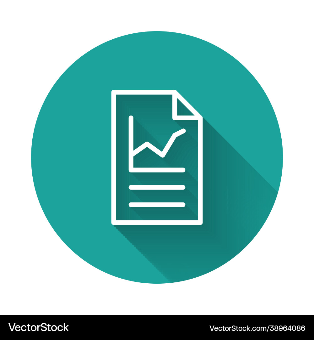 White line document with graph chart icon isolated White line document with graph chart icon isolated vector image