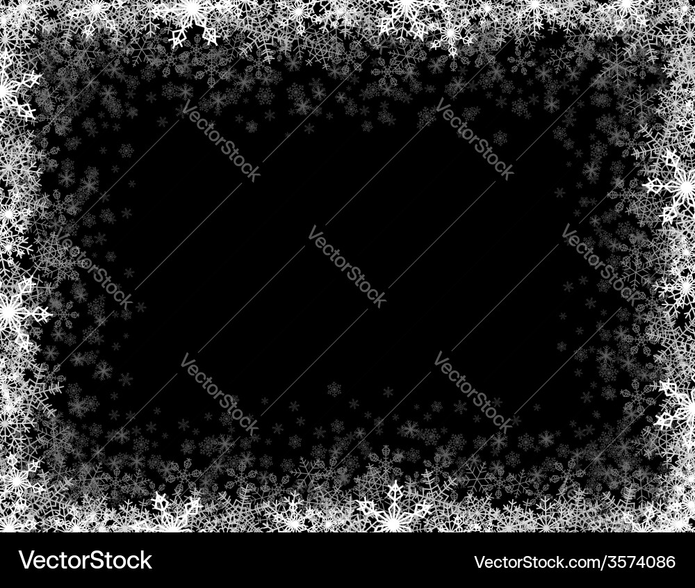 Winter Snowflake Frame vector image