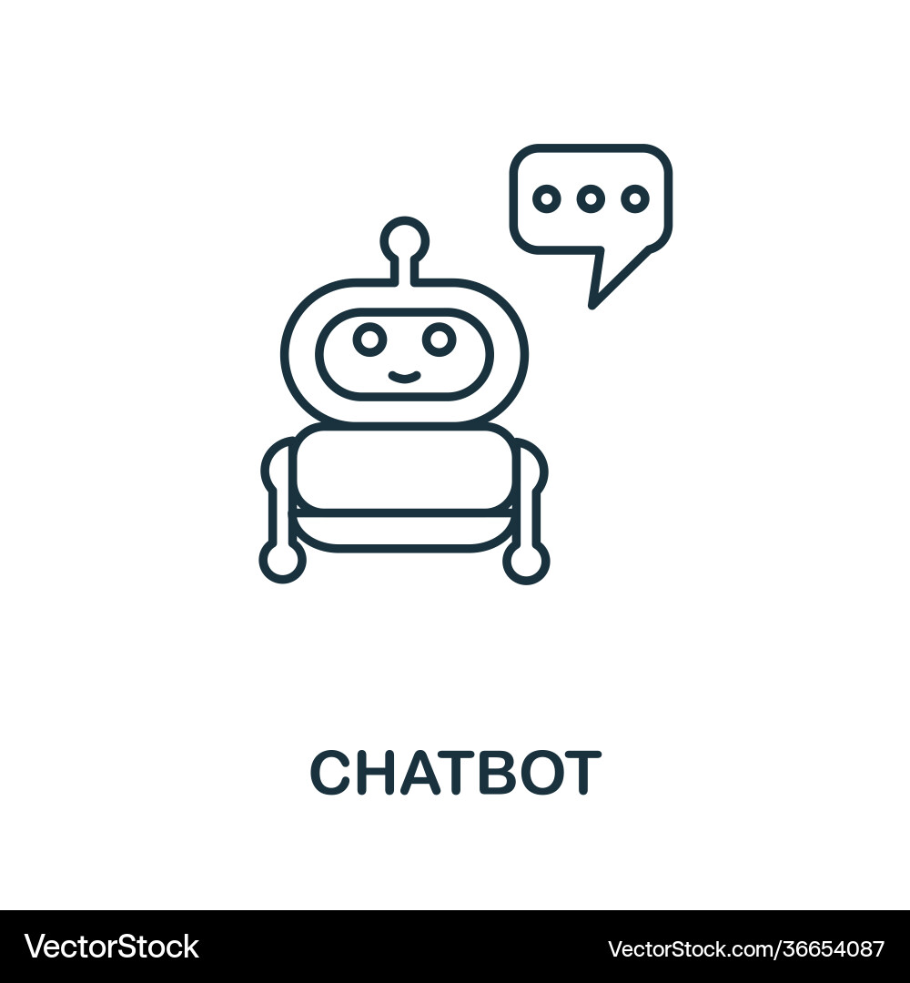 Chatbot icon simple element from social media Chatbot icon simple element from social media vector image
