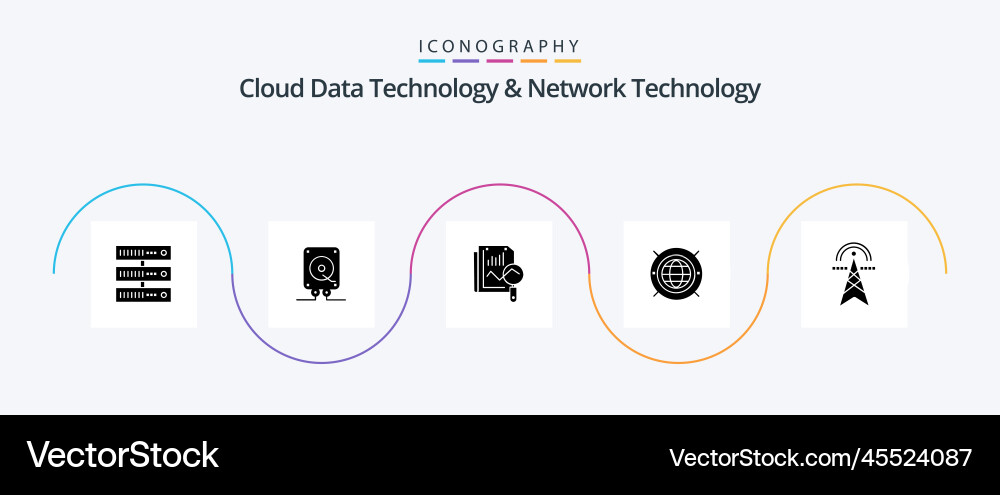Cloud data technology and network Vector Image