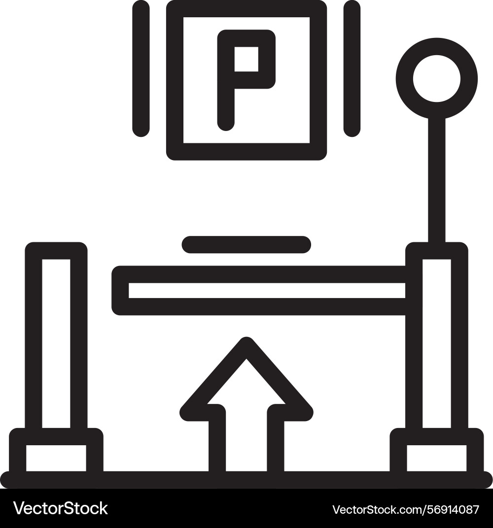 Exit ramp linear style icon design Vector Image
