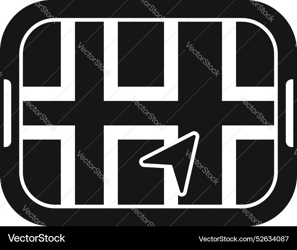 Gps navigator device showing city map with cursor Gps navigator device showing city map with cursor vector image