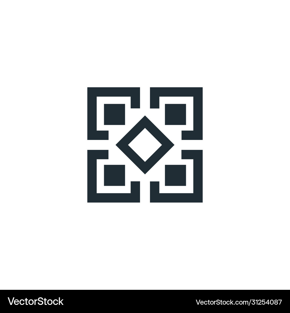 Isolated QR Code vector image