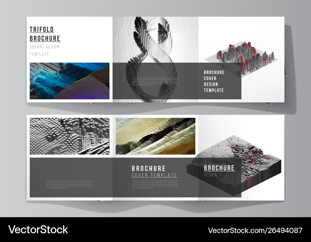 Layout square format covers design Layout square format covers design vector image