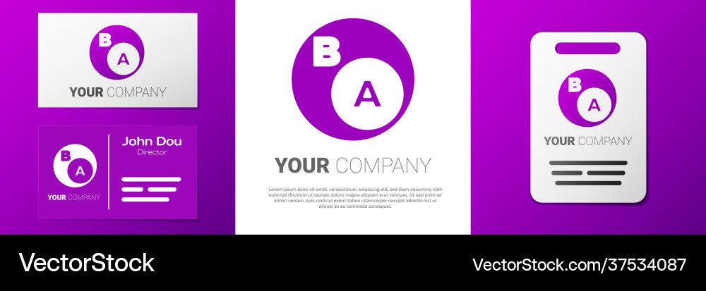 Logotype subsets mathematics a is subset b Logotype subsets mathematics a is subset b vector image