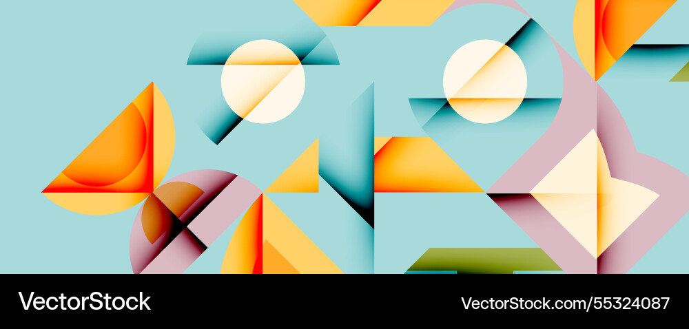 Minimal geometric abstract background circle Vector Image